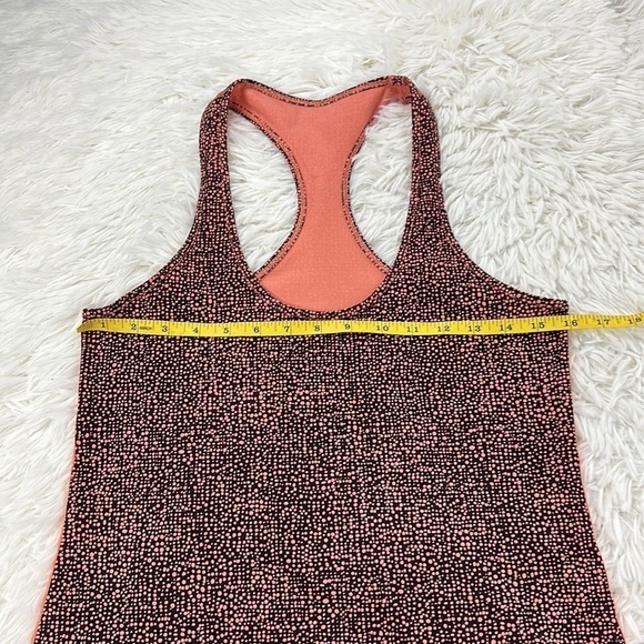 🔥$SALE$🔥 Lululemon Cool Racerback Bubbles Sunny Coral Deep Coal - Picture 2 of 3